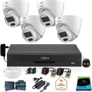 Sledovací sada Dahua 4x dome kamera HAC-HDW1500CLQ-IL-A-0280B-S2 1TB IR 20m 5mp