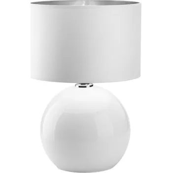 Lampička TK LIGHTING Stolní lampa - PALLA 5079, Ø 36 cm, 230V/15W/1xE27, bílá/stříbrná