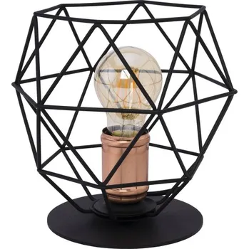 Lampička TK LIGHTING Stolní lampa - GALAXY 3061, Ø 20 cm, 230V/15W/1xE27, černá/měď