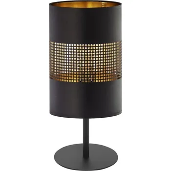 Lampička TK LIGHTING Stolní lampa - BOGART 5058, Ø 20 cm, 230V/15W/1xE27, černá/zlatá
