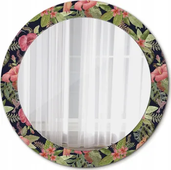 Zrcadlo Zrcadlo se skleněným fotorámečkem Květiny ibišku 70