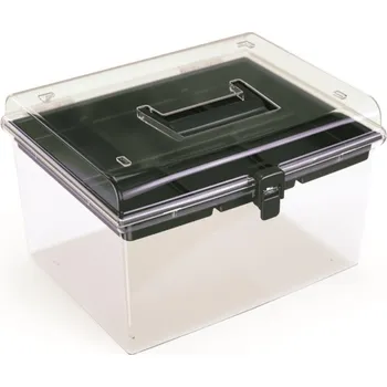 Organizér na kosmetiku PROSPERPLAST Plastový organizér - NUF HIGH Rozměr: 29,2x25x18,5 cm, Barva: černá