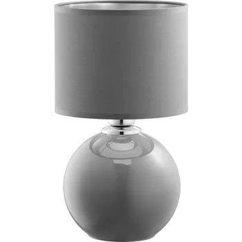 Lampička TK LIGHTING Stolní lampa - PALLA 5087, Ø 20 cm, 230V/15W/1xE27, šedá/stříbrná