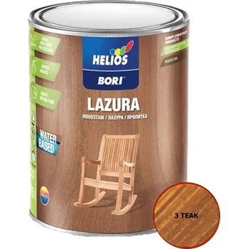 barva a nátěr na dřevo Helios Bori Vodouředitelná Lazura Barva: 3 Teak, Objem: 0,75l