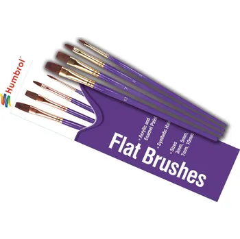 Plastikový model Humbrol Flat Brush pack AG4305 - sada plochých štětců (velikost 3/5/7/10)