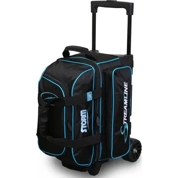 Taška na bowlingovou kouli TAŠKA NA 2 KOULE NA KOLEČ. STREAMLINE ČERNÁ/MODRÁ