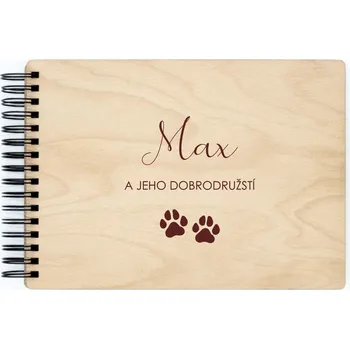 Fotoalbum Dřevěné fotoalbum pro domácí mazlíčky Barva vnitřních papírů: Grafitová