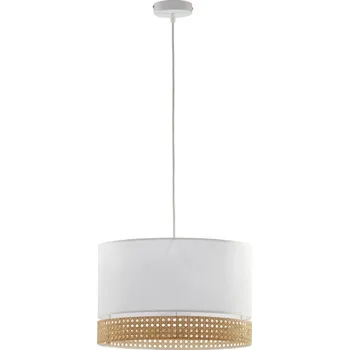 TK LIGHTING Lustr - PAGLIA 6533, 230V/15W/1xE27, bílá/slámová
