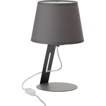 Lampička TK LIGHTING Stolní lampa - GRACJA 5134, Ø 18 cm, 230V/15W/1xE27, tmavě šedá/bílá