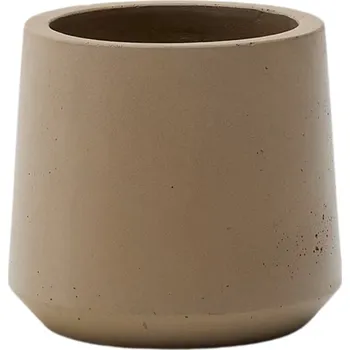 Květináč Béžový cementový zahradní květináč Kave Home Calun I.