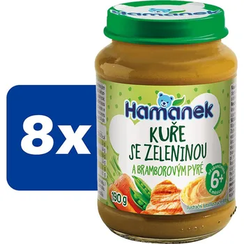 Hamánek Kuře se zeleninou a bramborovým pyré - 8 x 190 g