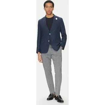 Pánské oblečení BOSS Sako C-Huge-Peak-252 50540516 Tmavomodrá Slim Fit 56