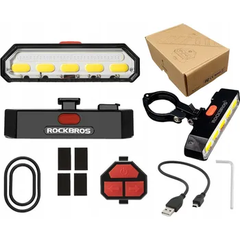 Cyklosvítilna RockBros - Světlo na kolo (TL1901WR30), blinkry s dálkovým ovládáním 100LM zadní