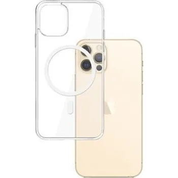 Pouzdro na mobilní telefon 3mk ochranný kryt Magcase pro Apple iPhone 12 / 12 Pro, čirá
