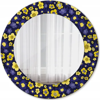 Zrcadlo Kulaté Zrcadlo na Zeď Malé Květiny 50cm