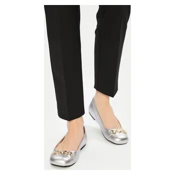 Dámské baleríny LOVE MOSCHINO Baleríny JA11011G1MIF090B Stříbrná 39