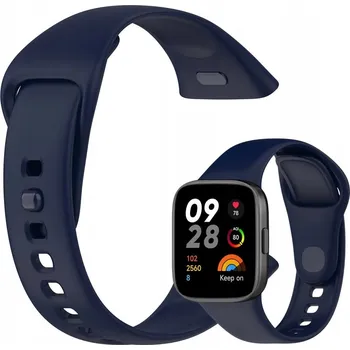 Příslušenství k chytrým hodinkám SILIKONOVÝ ŘEMÍNEK PRO HODINKY CHYTRÉ HODINKY REDMI WATCH 3 TMAVĚ MODRÝ ŘEMÍNEK