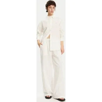 Pánské oblečení Tommy Jeans Košile DW0DW20292 Écru Relaxed Fit XL