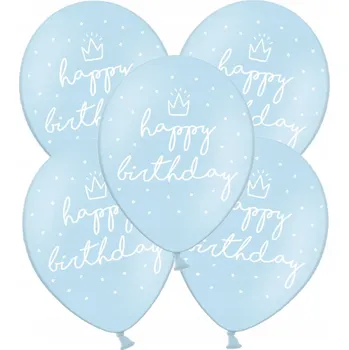 Balónek Balónky k narozeninám Happy Birthday modré 5ks