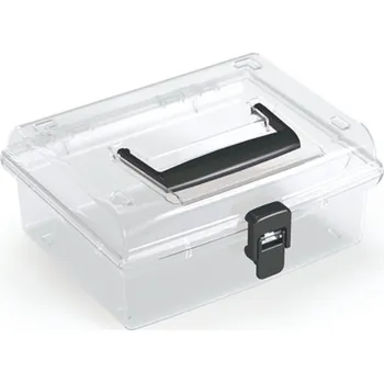 Organizér na kosmetiku PROSPERPLAST Plastový organizér - NUF LOW Rozměr: 19,5x17,4x8,5 cm, Barva: černá