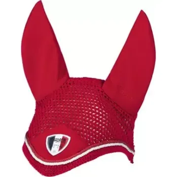 Koňská maska proti hmyzu Čabraka Eskadron Artwork - červená