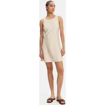 Dámské šaty Calvin Klein Jeans Každodenní šaty J20J225268 Béžová Regular Fit L
