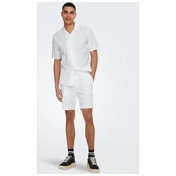 Pánská košile Only & Sons Košile Caiden 22025116 Bílá Slim Fit XL