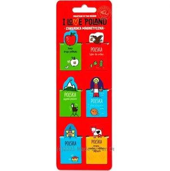 Doplněk ke knize Pěkná ZÁLOŽKA do knihy Dárek MAGNETICKÁ Vzor I Love Poland Pan Dragon