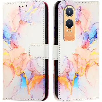 Pouzdro na tablet VSECHNONAMOBIL 83633 ART MARBLE Peněženkový kryt pro OnePlus Nord CE 4Lite 5G WHITE ORANGE