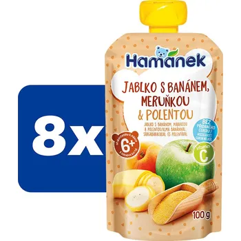 Hamánek Jablko s banánem, meruňkou a polentou - 8 x 100 g
