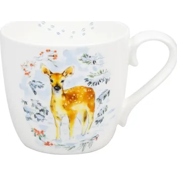 Könitz porcelán, Německo KP - Porcelánový hrnek Winter Fawn - zimní koloušek - 450 ml