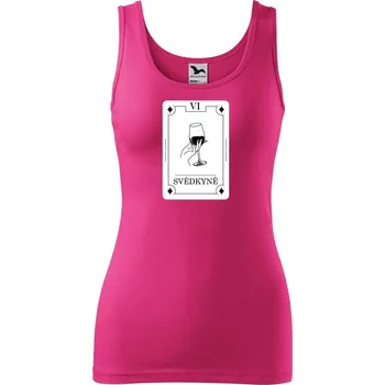 Dámské tílko s potiskem Svědkyně tarot Velikost: XS, Barva: Purpurová