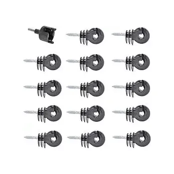Ohradník Sada kruhové izolátory pro elektrický ohradník 250 ks včetně šroubovacího nástavce - balení 250 ks