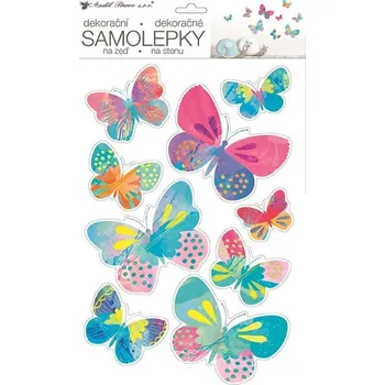 Samolepící dekorace Anděl samolepící dekorace 15116 42 x 25 cm, barevní motýlci