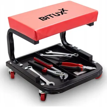 Mobilní dílenská stolička hoker s poličkou