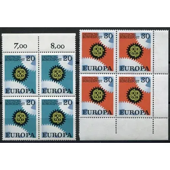Poštovní známka (1967) MiNr. 533 - 534 ** 4-er- Německo - C.E.P.T. Europa