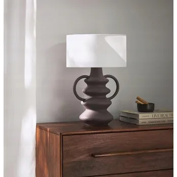 Lampička Stolní lampa Westwing Luvi béžová, bílá 40 W