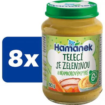 Hamánek Telecí se zeleninou a bramborovým pyré - 8 x 190 g