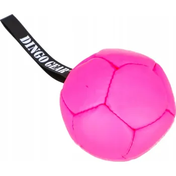 Hračka pro psa Dingo Gear Míček s rukojetí vyplněný růžovým průměrem 13 cm