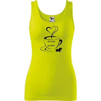 Dámské oblečení Dámské tílko s potiskem Když musíš Velikost: 2XL, Barva: Limetková