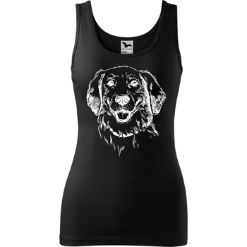 Dámské tílko s potiskem Retrívr Velikost: S, Barva: Černá