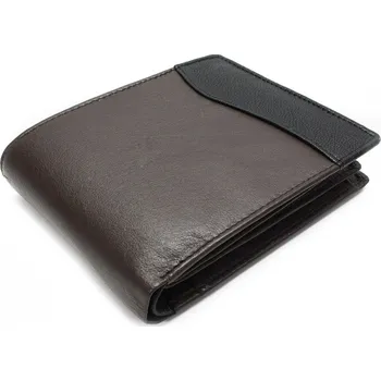 Módní doplněk Arwel Pánská kožená peněženka - česká výroba; hnědočerná