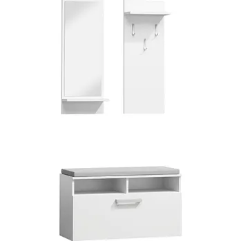 Předsíňová stěna SIGNAL Předsíňová stěna - P-003, matná bílá/šedá