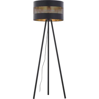 Stojací lampa TK LIGHTING Stojací lampa - TAGO 5053, Ø 50 cm, 230V/15W/1xE27, černá/zlatá