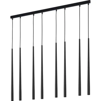 TK LIGHTING Lustr - PIANO 6415, 230V/6W/8xG9, černá