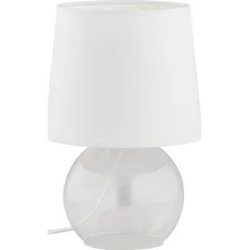 Lampička TK LIGHTING Stolní lampa - PICO 5090, Ø 18 cm, 230V/40W/1xE14, bílá/čirá