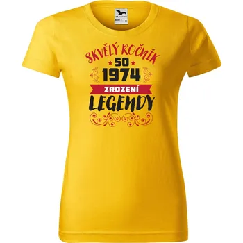 Dámské tričko Dámské tričko s potiskem Zrození legendy Barva trička: Limetková - 62, Velikost: L