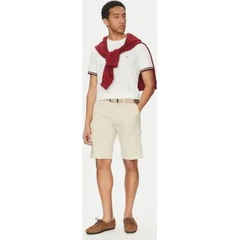Pánské kraťasy Tommy Hilfiger Šortky z materiálu John MW0MW31244 Béžová Regular Fit 31