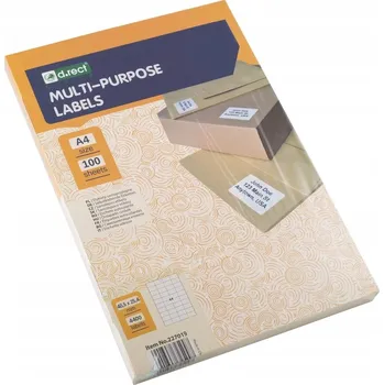 Samolepící etiketa Samolepicí etikety A4-4 štítky 48,5X25,4mm 100 listů