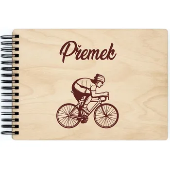 Dřevěné sportovní fotoalbum CYKLISTIKA Barva vnitřních papírů: Latte